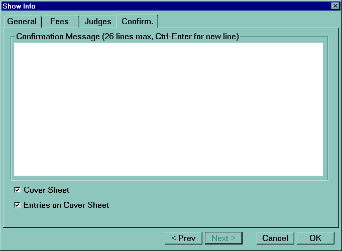 Show Info Dialog - Confirmation