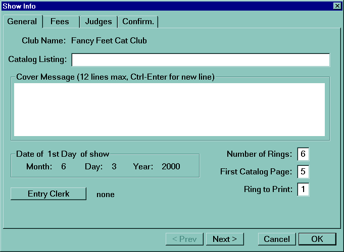 Show Info Dialog - General