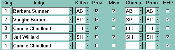 Show Info Dialog - Judges