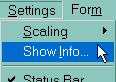 Show Info menu